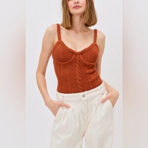 For Love & Lemons Karolina Tank Sweater, Sienna, Size 2X, NWT